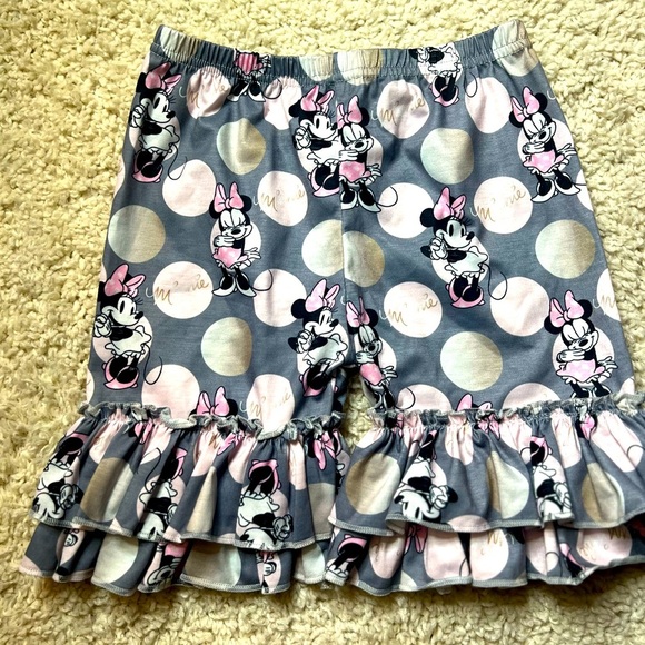 GIRLS MINNIE MOUSE BOUTIQUE SHORTS SIZE XXL WITH RUFFLE LEGS PREOWNED - Picture 1 of 11